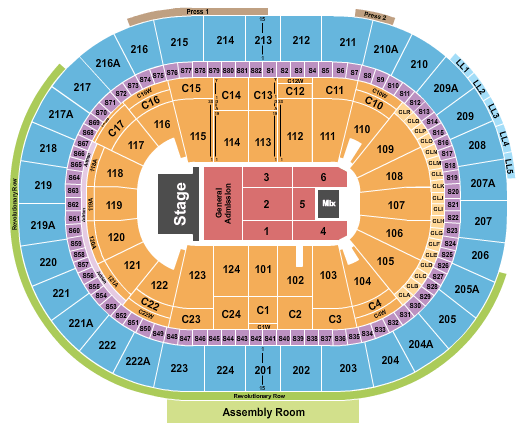 Xfinity Mobile Arena Springsteen Seating Chart
